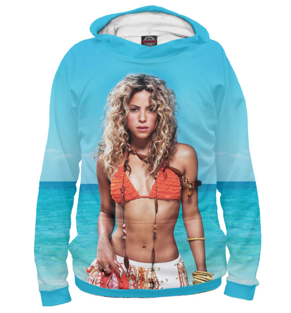 Женское худи с изображением Шакира цвета Белый