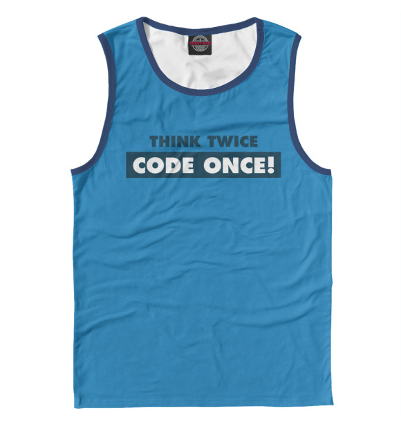 Майка для мальчика с изображением CodeOnce цвета Белый