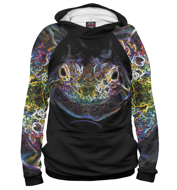 Мужское худи с изображением Frog цвета Белый