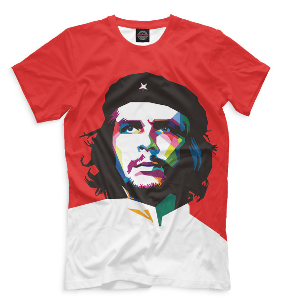 Мужская футболка с изображением Че Гевара цвета Темно-розовый