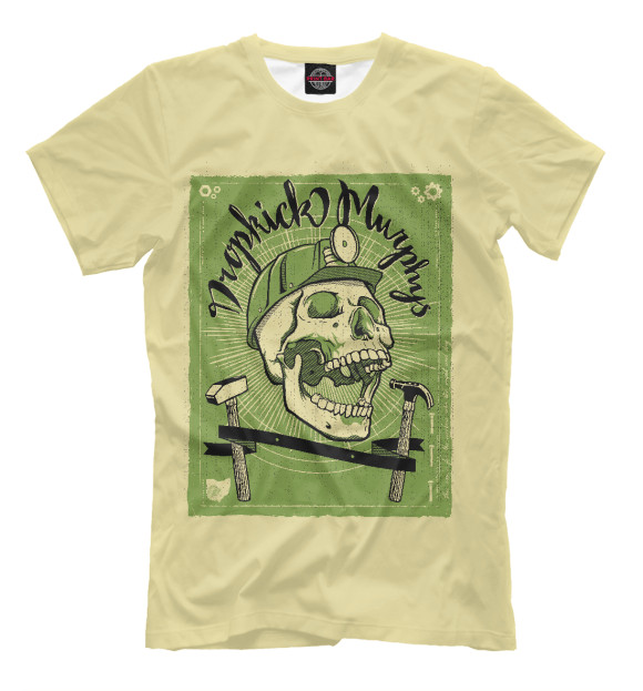 Мужская футболка с изображением Dropkick Murphys цвета Бежевый