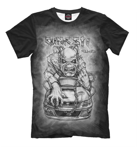 Мужская футболка с изображением Subaru clinic цвета Серый