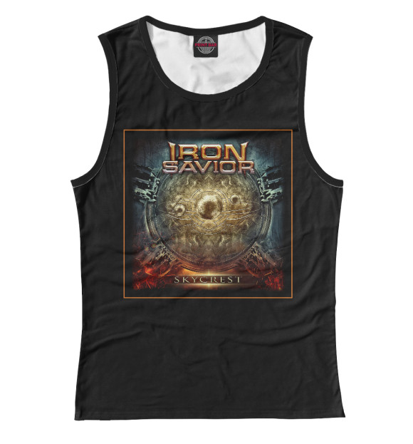 Майка для девочки с изображением Iron Savior band цвета Белый