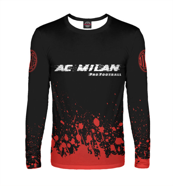 Мужской лонгслив с изображением Милан | AC Milan Pro Football цвета Белый