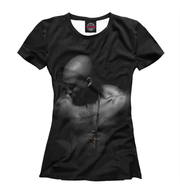Футболка для девочек с изображением 2Pac цвета Белый