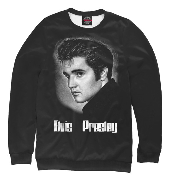 Мужской свитшот с изображением Elvis Presley цвета Белый
