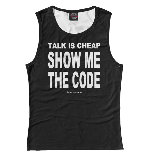 Майка для девочки с изображением SHOW ME THE CODE цвета Белый