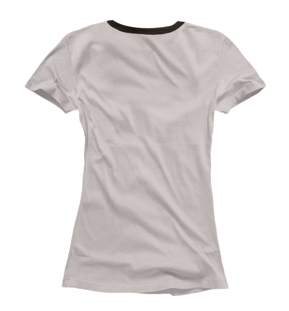Женская футболка с изображением Бурый медведь цвета Белый