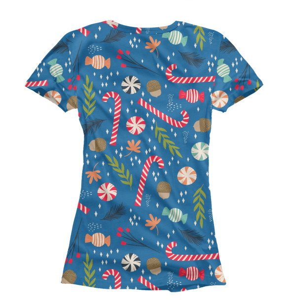 Женская футболка с изображением Christmas collection 2019 цвета Белый