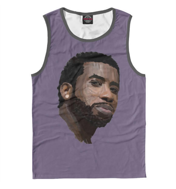 Мужская майка с изображением Mane. Radric Delantic Davis цвета Белый