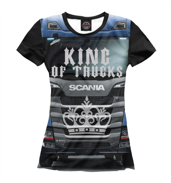 Женская футболка с изображением SCANIA - король грузовиков цвета Белый