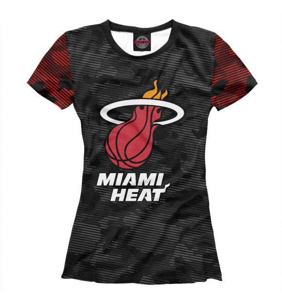 Футболка для девочек с изображением Miami Heat цвета Белый