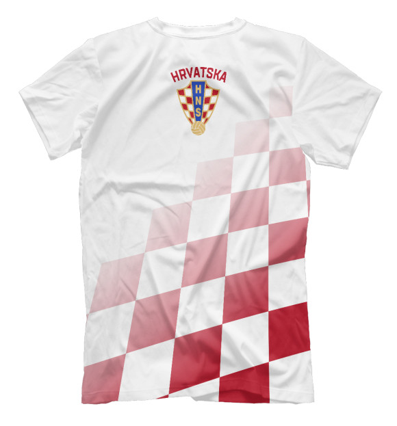 Мужская футболка с изображением Хорватия цвета Белый