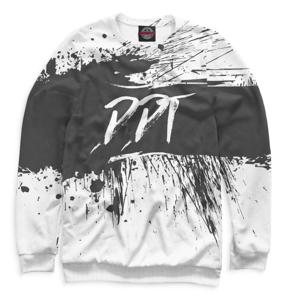 Мужской свитшот с изображением DDT цвета Белый