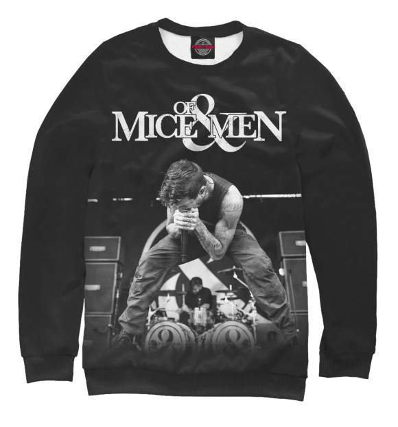 Женский свитшот с изображением Of Mice & Men цвета Белый