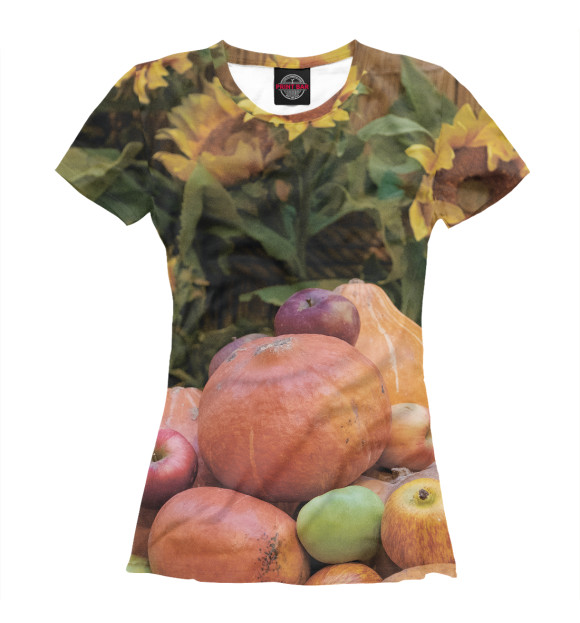 Футболка для девочек с изображением Праздник урожая цвета Белый