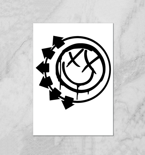 Плакат с изображением Blink-182 цвета Белый