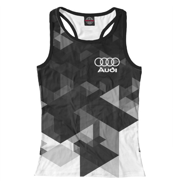 Женская майка-борцовка с изображением AUDI цвета Белый