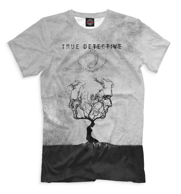 Мужская футболка с изображением Настоящий детектив цвета Бежевый