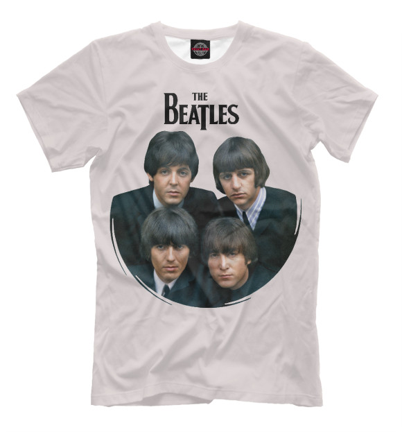 Мужская футболка с изображением The Beatles цвета Бежевый