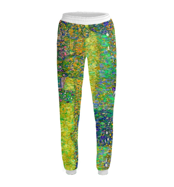 Женские спортивные штаны с изображением Густав Климт цвета Белый