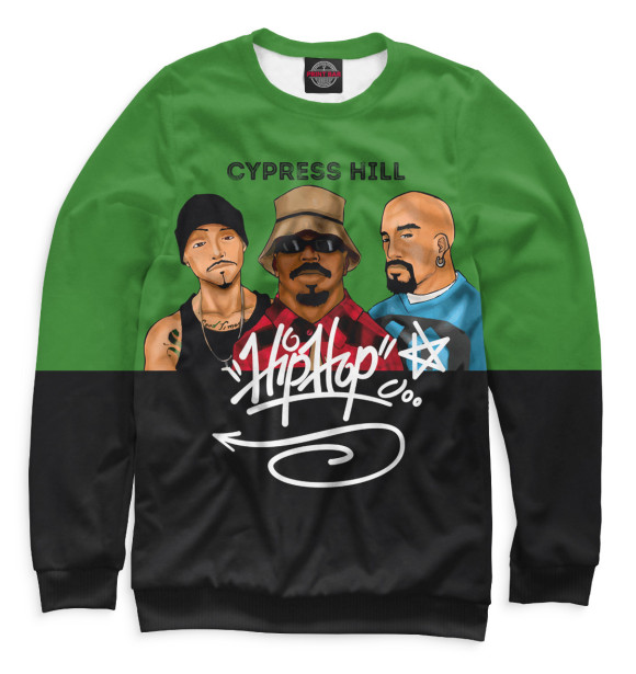 Женский свитшот с изображением Cypress Hill цвета Белый