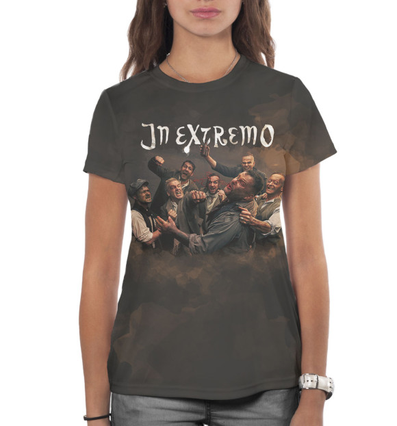 Женская футболка с изображением In Extremo цвета Белый