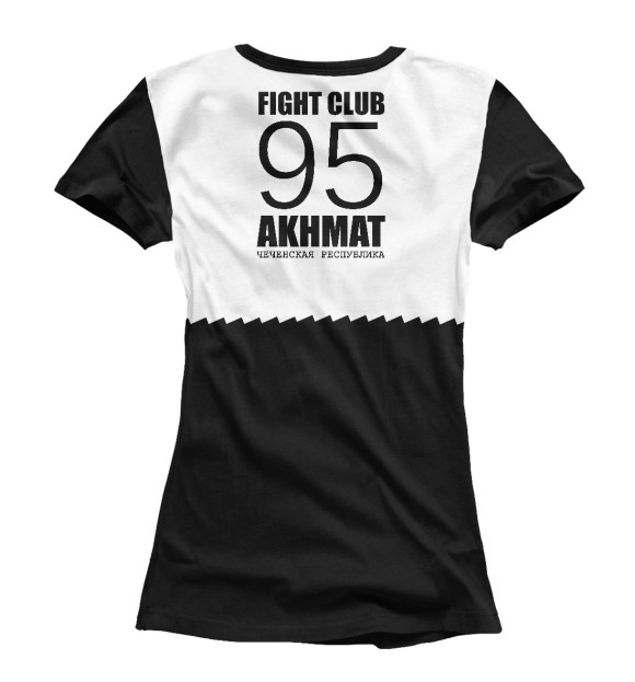 Женская футболка с изображением Akhmat Fight Club цвета Белый