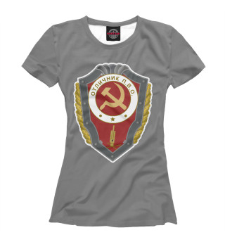Футболка для девочек Отличник ПВО СССР