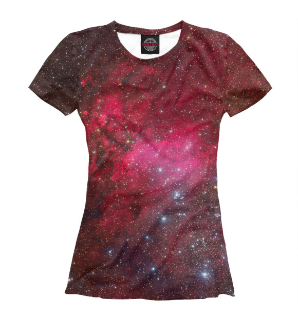 Женская футболка с изображением Вселенная цвета Белый