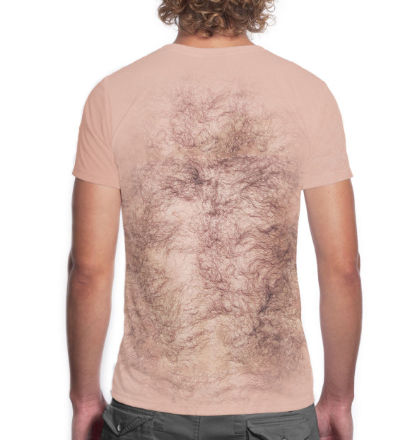 Мужская футболка с изображением Волосатая грудь цвета Белый