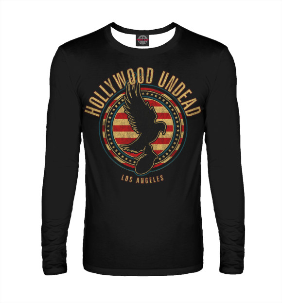 Мужской лонгслив с изображением Hollywood Undead цвета Белый
