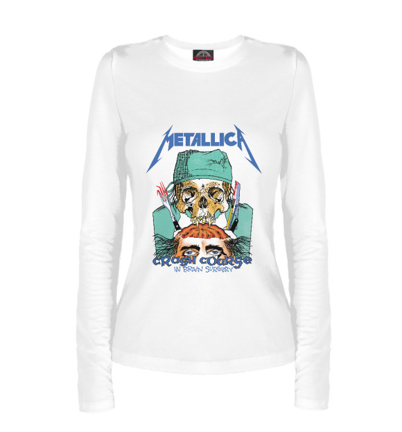 Женский лонгслив с изображением Metallica цвета Белый