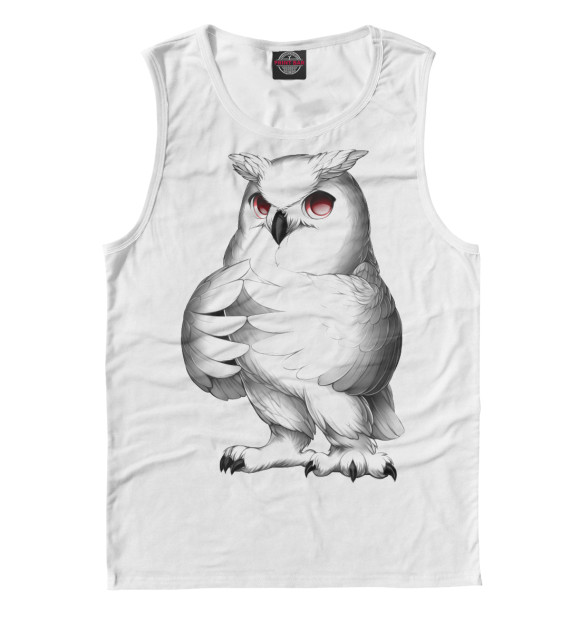 Майка для мальчика с притом Owl цвета Белый Майка для мальчика с изображением Owl цвета Белый