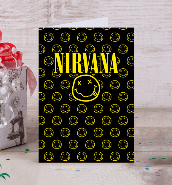 Открытка с изображением Nirvana Forever цвета Белый