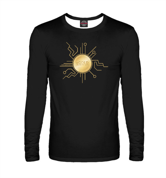 Мужской лонгслив с изображением Electogold eGOLD цвета Белый