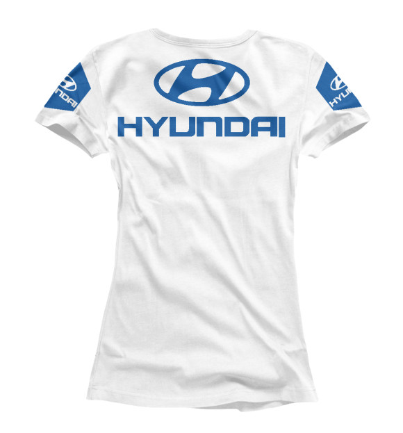Женская футболка с изображением Hyundai цвета Белый