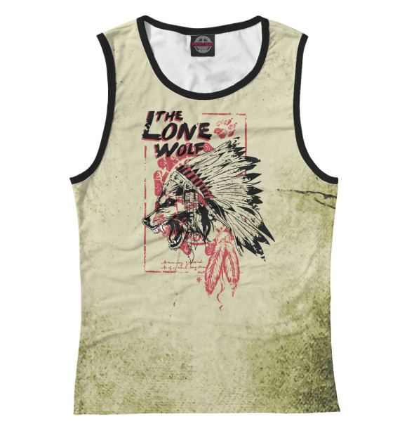 Майка для девочки с изображением The Lone Wolf цвета Белый