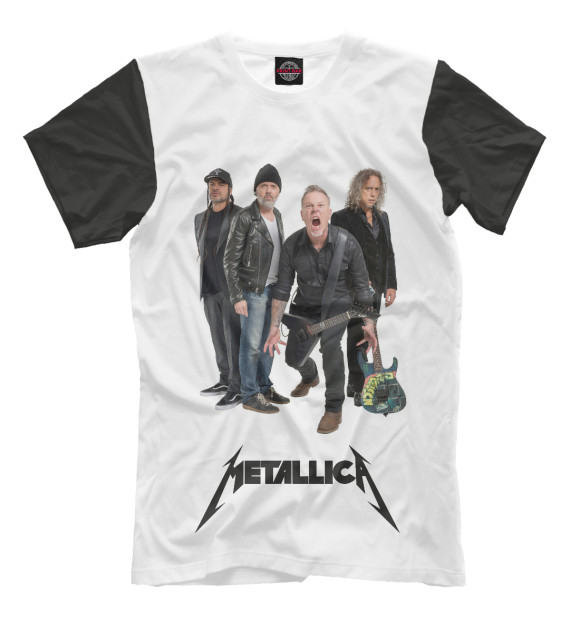 Мужская футболка с изображением Metallica цвета Белый