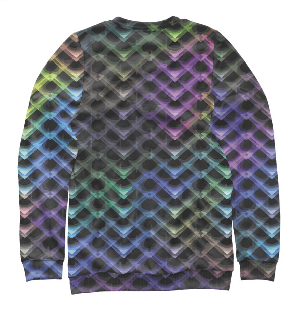 Свитшот для девочек с изображением Abstract pattern цвета Белый
