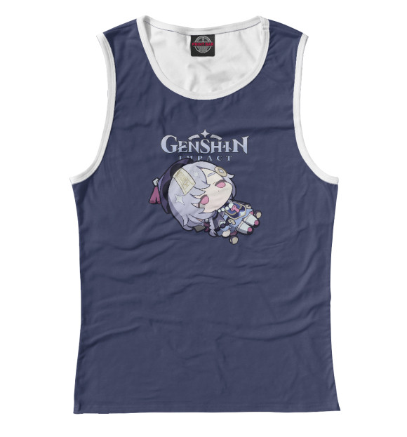 Женская майка с изображением Qi Qi цвета Белый