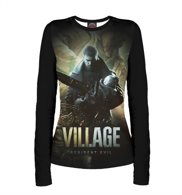 Женский лонгслив с изображением Resident Evil Village цвета Белый