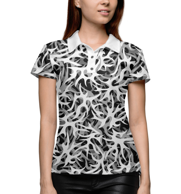 Женское поло с изображением Мрак Зима цвета Белый