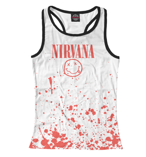 Женская майка-борцовка с изображением Nirvana цвета Белый