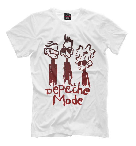 Футболка для мальчиков с изображением Depeche Mode цвета Белый