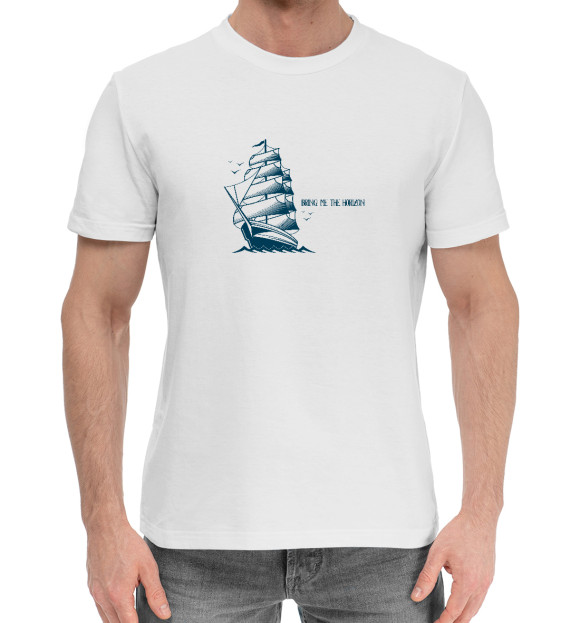 Мужская хлопковая футболка с изображением Bring Me The Horizon цвета Белый