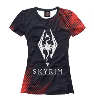 Женская футболка Skyrim | Абстракция