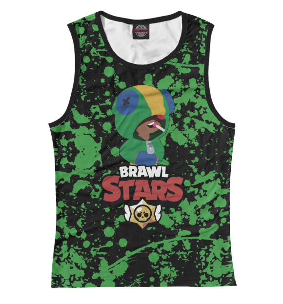 Женская майка с изображением Brawl Stars цвета Белый