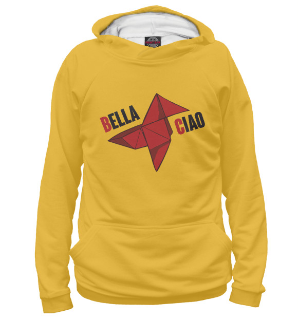Женское худи с изображением Bella Ciao цвета Белый