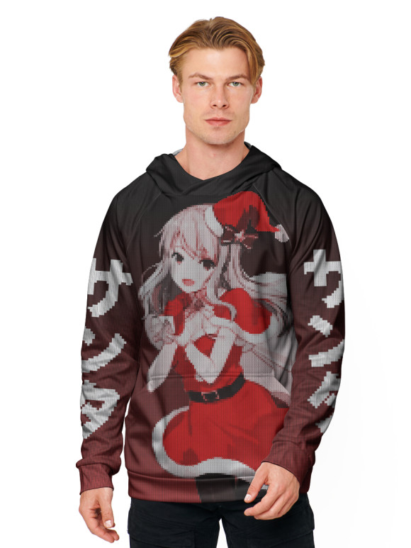 Мужское худи с изображением Аниме девушка цвета Белый